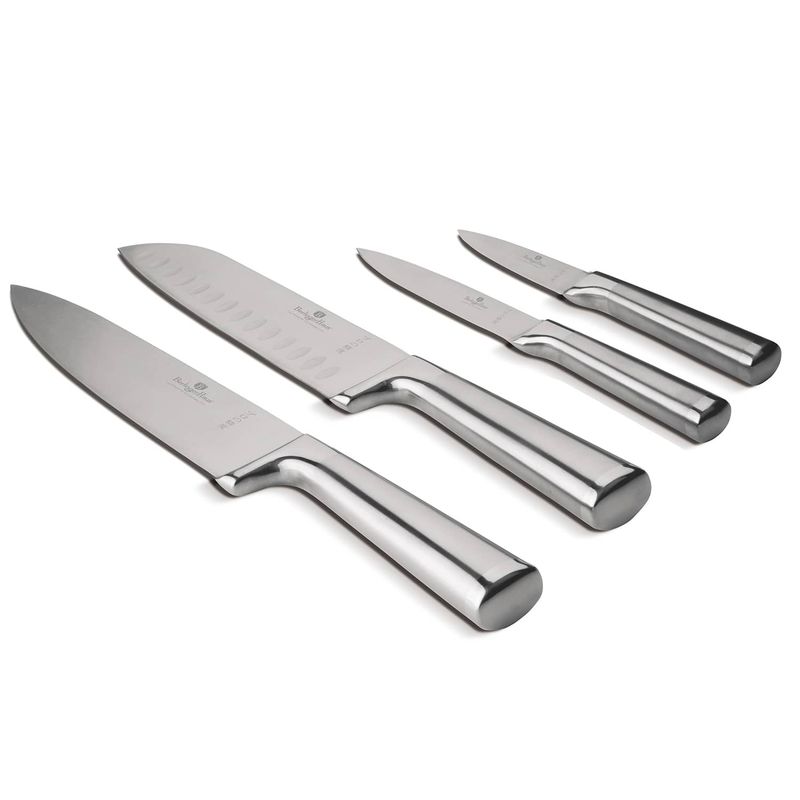 BERLINGER HAUS - Set de cuchillos 4 pzs, color plata silver. Acero inoxidable