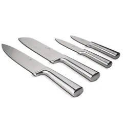 BERLINGER HAUS - Set de cuchillos 4 pzs, color plata silver. Acero inoxidable