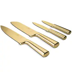 BERLINGER HAUS - Set de cuchillos 4 pzs, color oro. Acero inoxidable