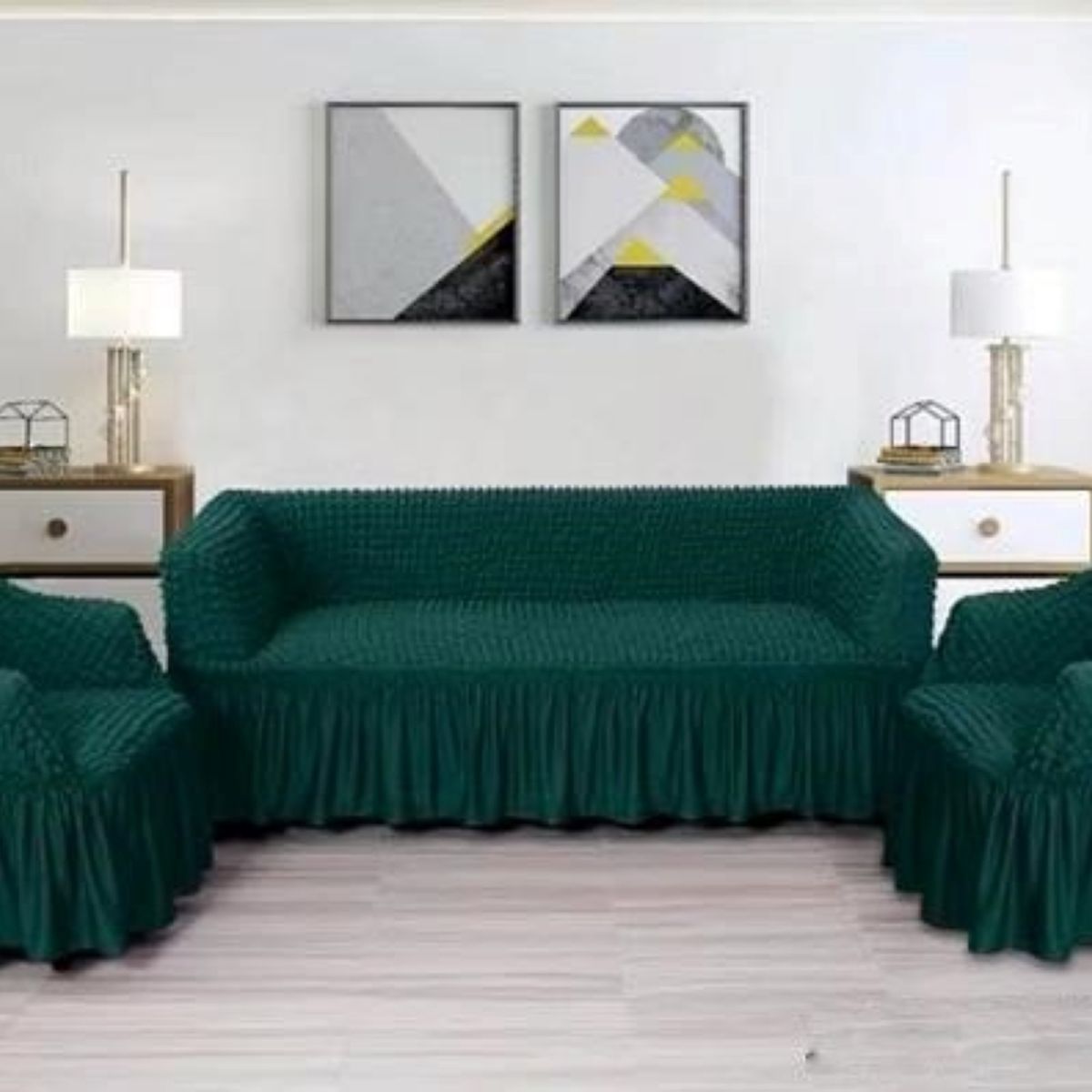 GENERICO - FUNDA TURCA AJUSTABLE COLOR TURQUESA PARA JUEGO DE MUEBLE TRADICIONAL