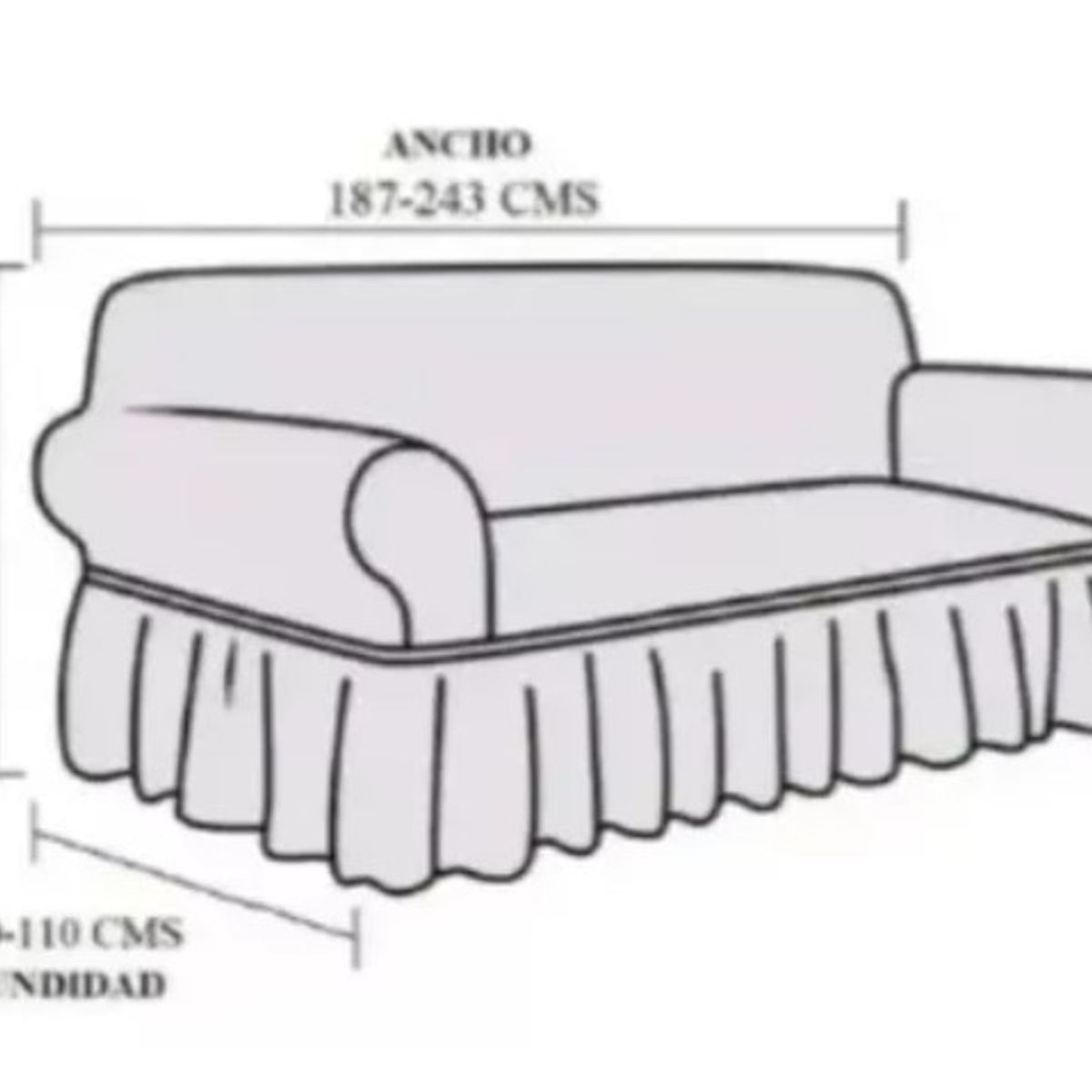 GENERICO - FUNDA TURCA AJUSTABLE COLOR TURQUESA PARA JUEGO DE MUEBLE TRADICIONAL