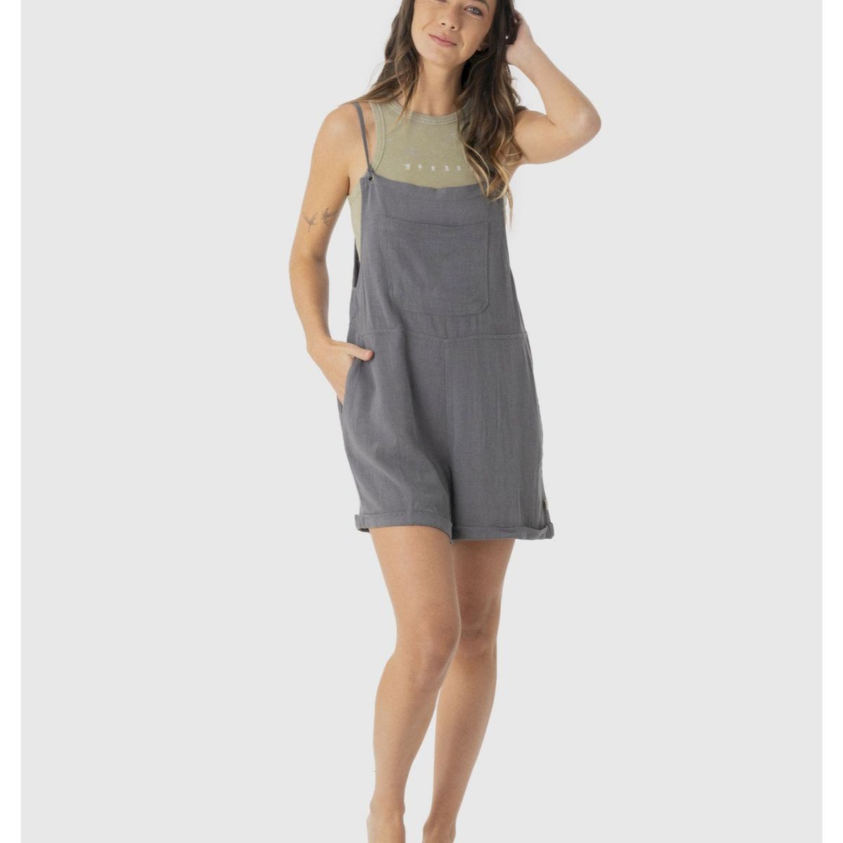 STOKED - Vestido Pilis Mujer Gris