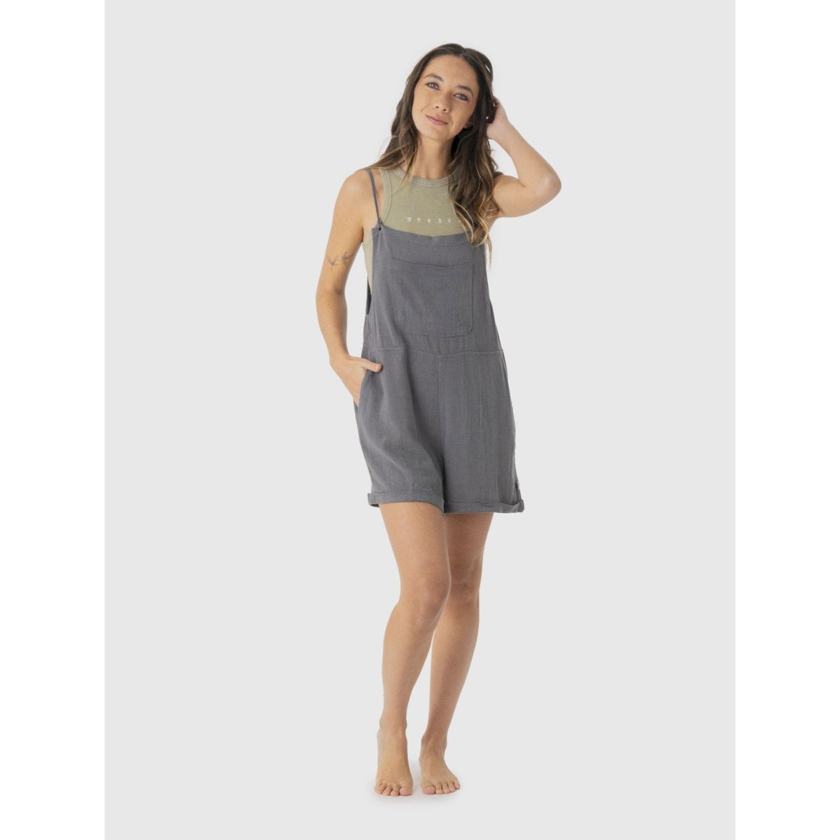 STOKED - Vestido Pilis Mujer Gris