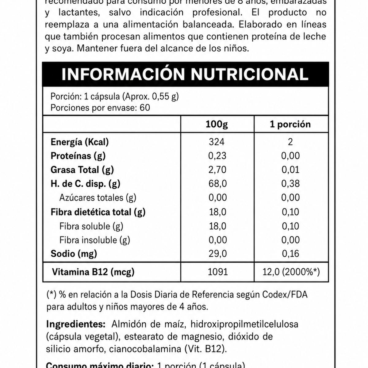 STRIVE - Vitamina B12 (Cianocobalamina - 12 mcg)