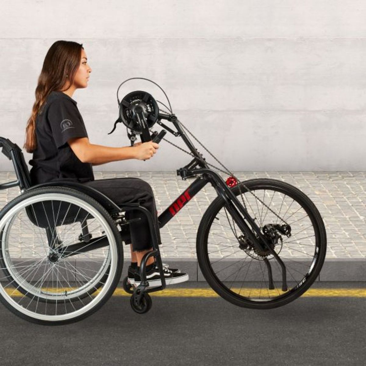 GENERICO - Handbike Manual + Silla De Ruedas Semi Activa Talla 36