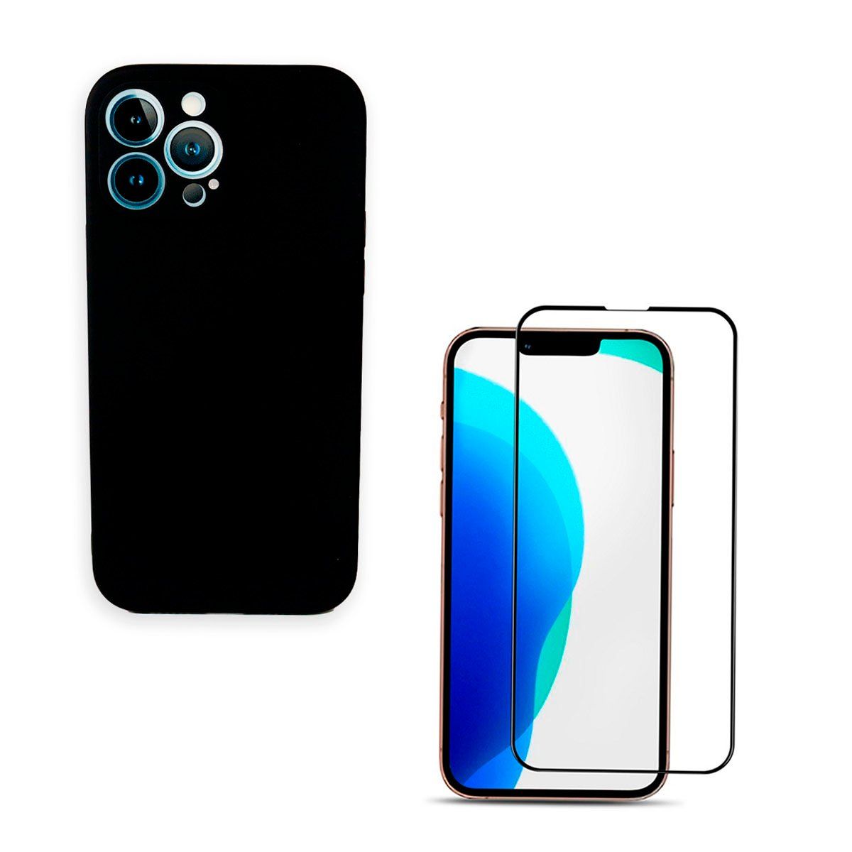 JOIGO - Carcasa Lamina Vidrio Para iPhone 14 Pro Negro