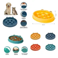 GENERICO - Plato Anti Ansiedad Stress Perros Mascotas Color Hembra