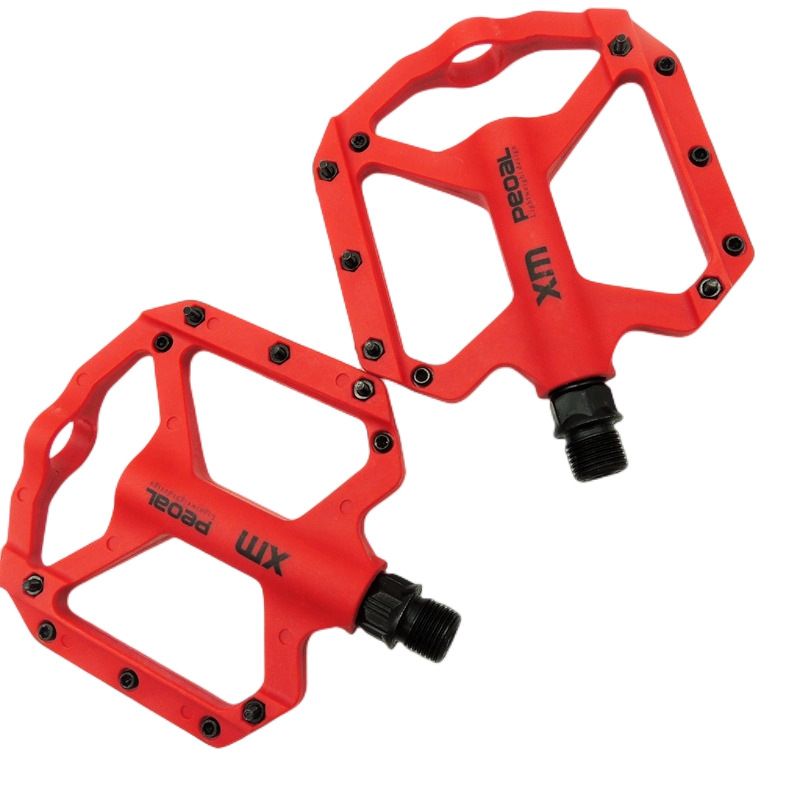 DEFENSOR FOREVER - Pedales De Plástico Plano Ultraligero Para Bicicleta Descripción Rojo