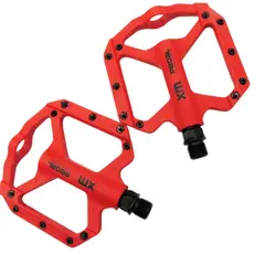 DEFENSOR FOREVER - Pedales De Plástico Plano Ultraligero Para Bicicleta Descripción Rojo