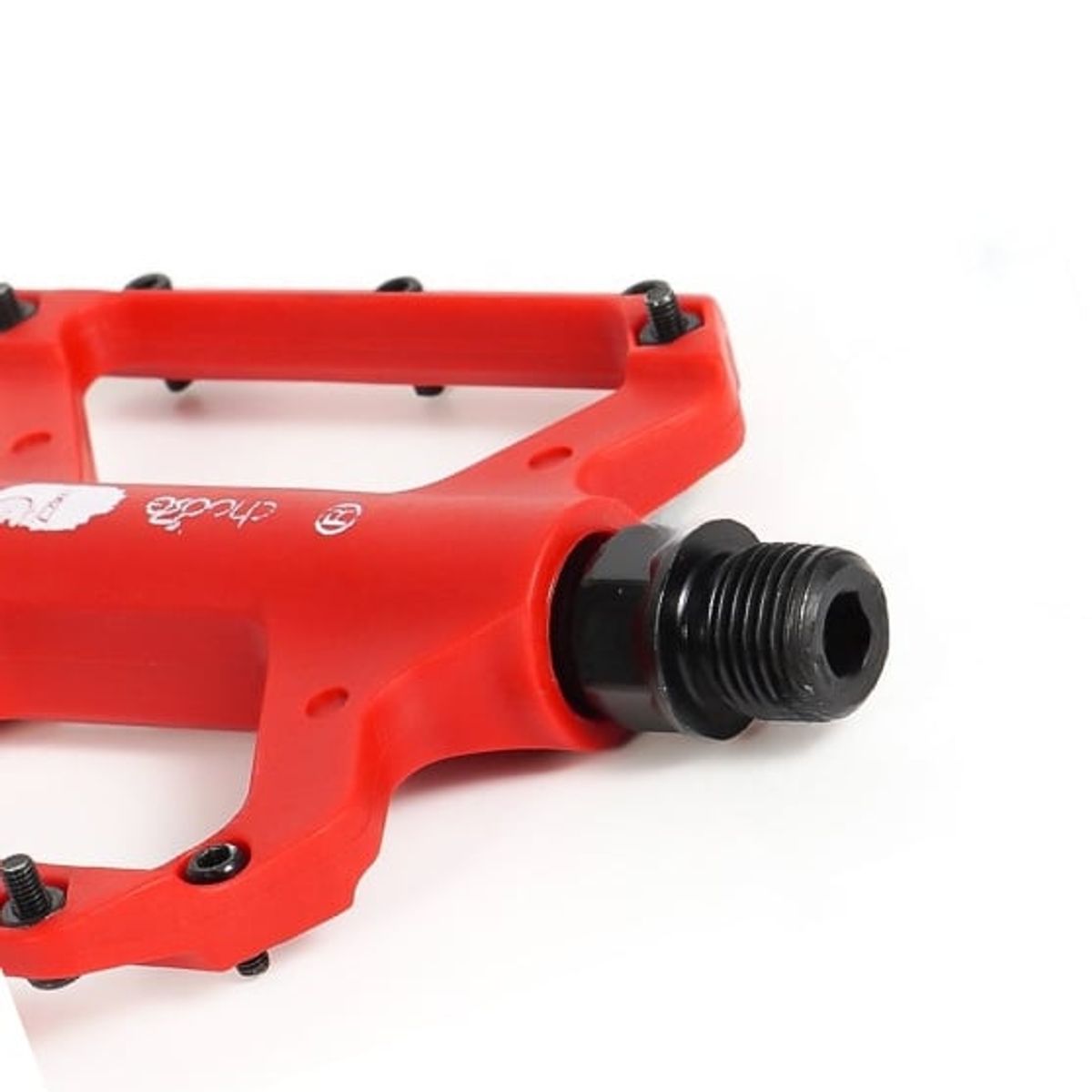 DEFENSOR FOREVER - Pedales De Plástico Plano Ultraligero Para Bicicleta Descripción Rojo