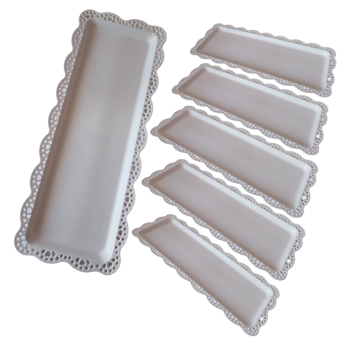 GENERICO - Pack 6 Bandejas Rectangular Para Pasteles