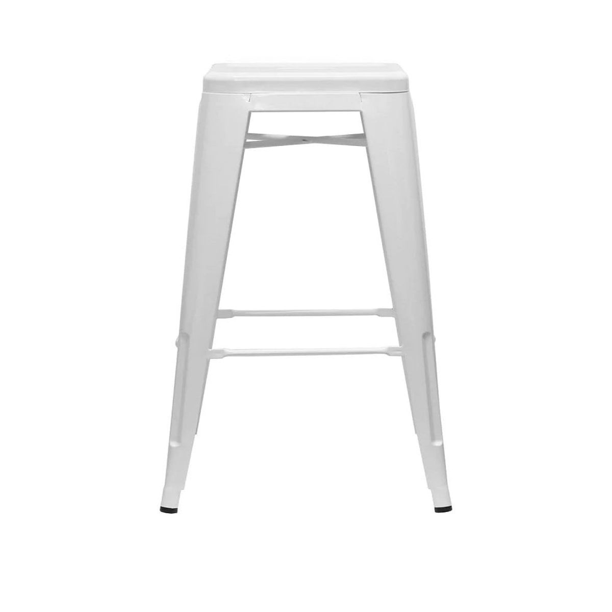 GENERICO - Pack 4 Taburetes Pisos Metal Tolix para Comedor Bar 66cm - Blanco