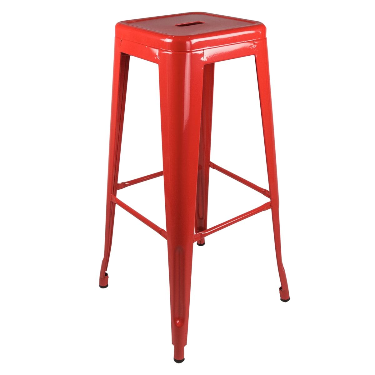 GENERICO - Pack 4 Taburetes Pisos Metal Tolix para Comedor Bar LF5-03H  - rojo.