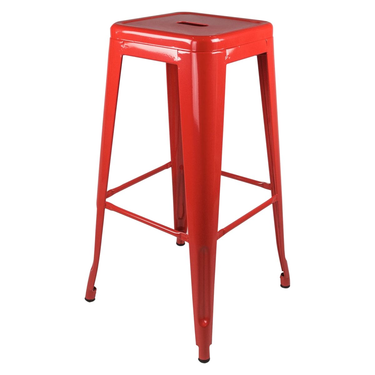 GENERICO - Taburete Piso Metal Tolix para Comedor Bar LF5-03H  - rojo