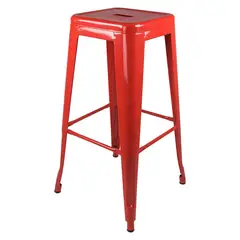 GENERICO - Taburete Piso Metal Tolix para Comedor Bar LF5-03H - rojo
