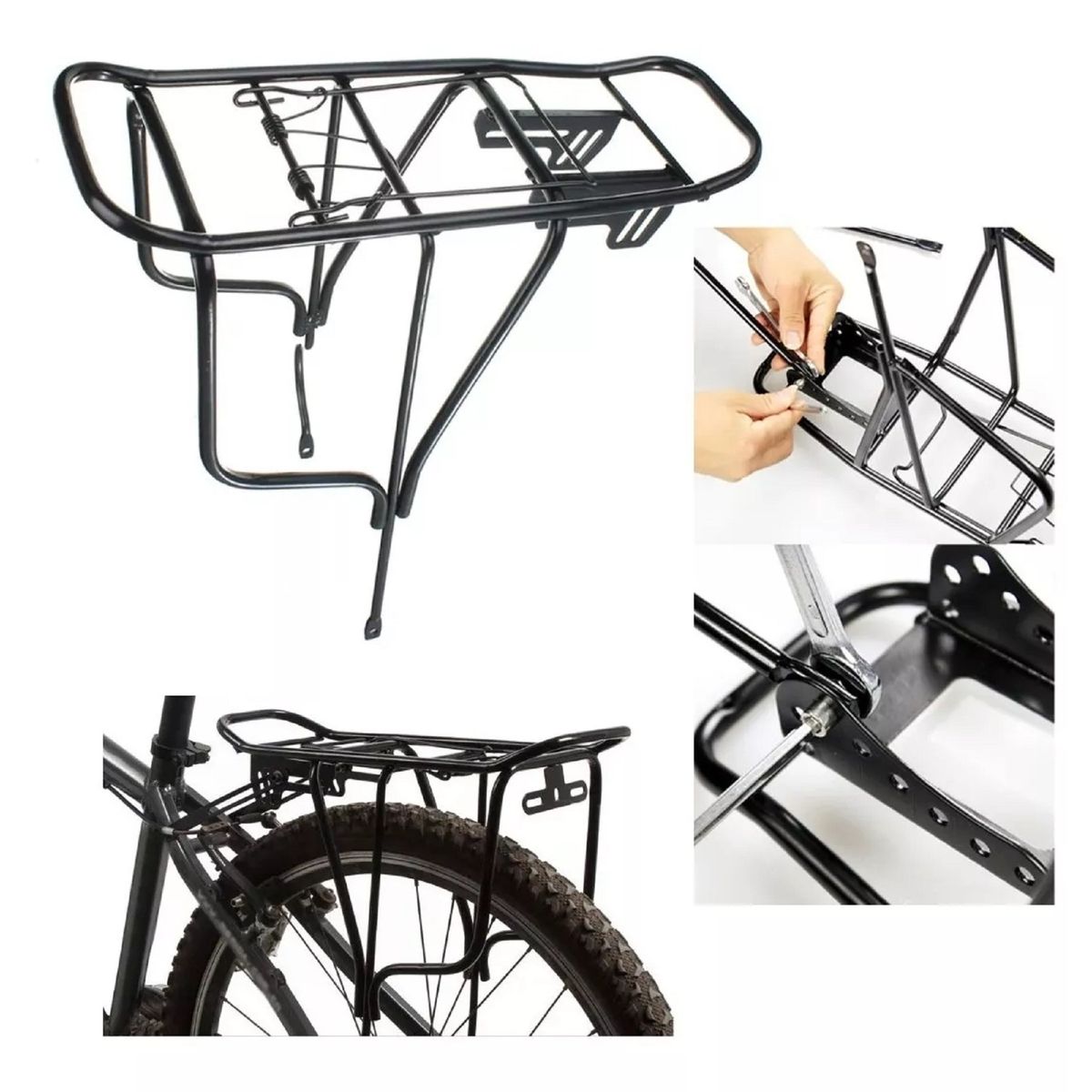 GENERICO - Parrilla Bicicleta Aluminio Freno Disco Y Vbrake