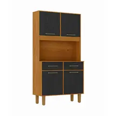 BE DESIGN - KIT COCINA POP PLUS 4 PUERTAS 2 CAJONES NEGRO ZANZINI