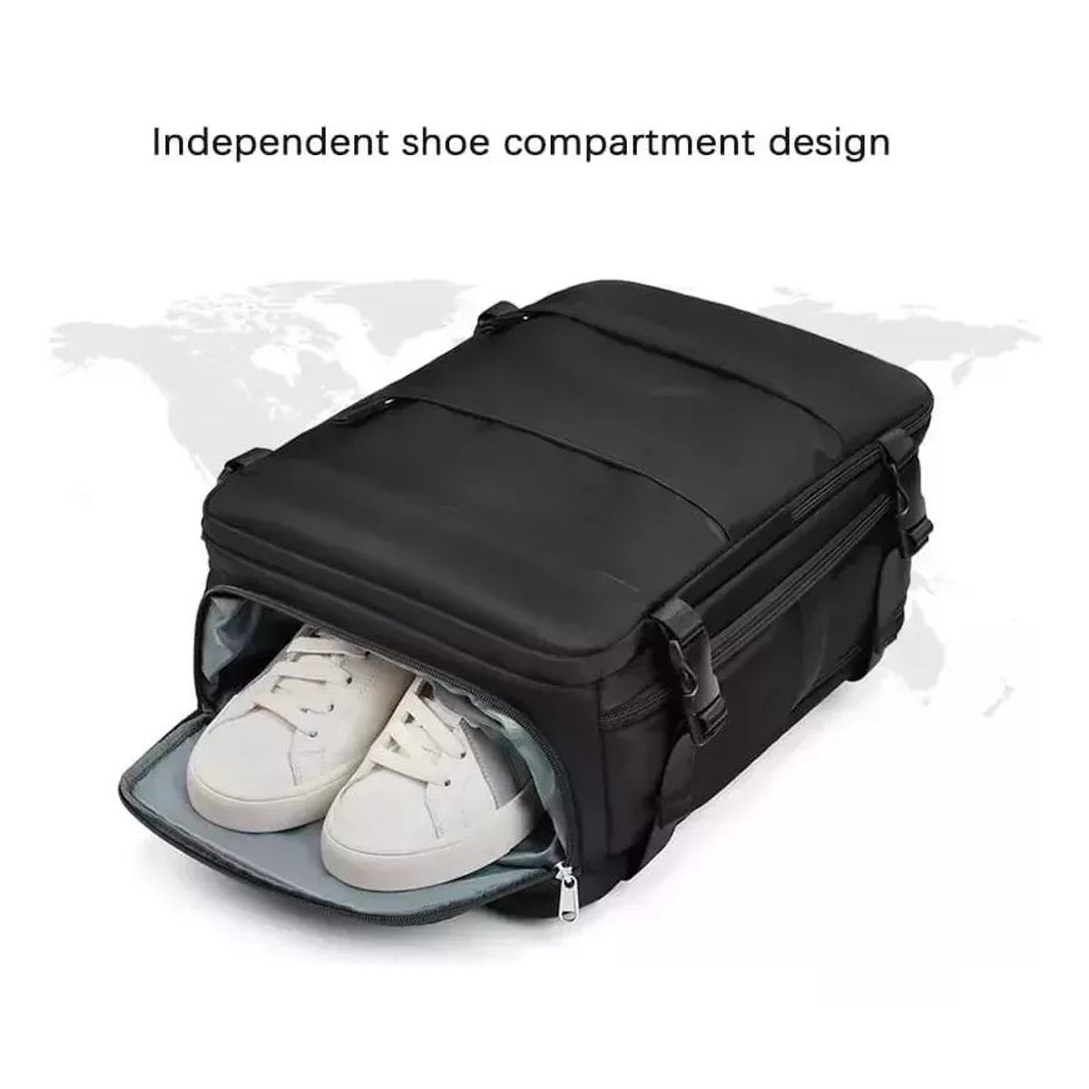 GENERICO - Mochila Bolso Viaje Organizador Abajo Avion 40l Capacidad GRIS