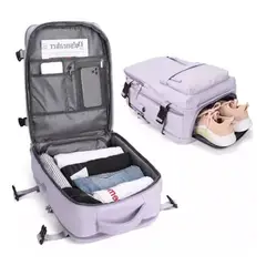 GENERICO - Mochila Bolso Viaje Organizador Abajo Avion 40l Capacidad GRIS