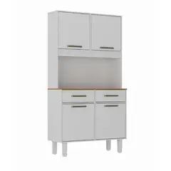 BE DESIGN - KIT COCINA POP PLUS 4 PUERTAS 2 CAJONES BLANCO ZANZINI