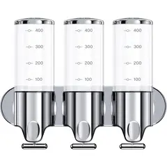 WAKESHOME - Dispensador Triple De Jabon Liquido Shampoo Acondicionador locion
