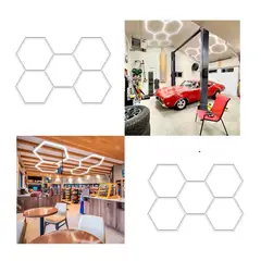 GENERICO - Lámpara Led Hexagonal 6500k Blanco Frío Taller Restaurante barberia