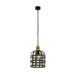 EGLO - Lámpara Colgante Oldcastle Acero DM31mm5 E27 60W IP20 Cod49785