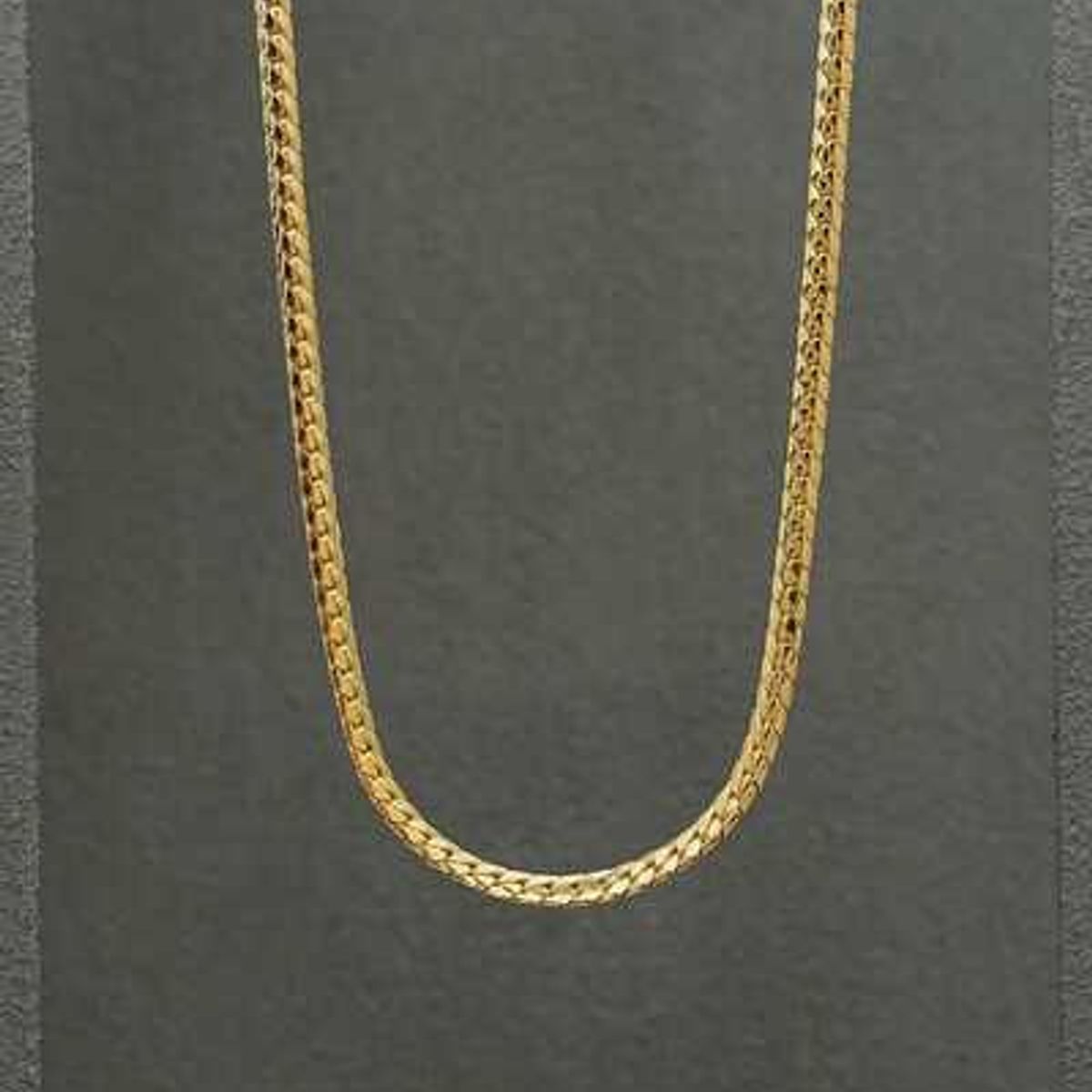 GENERICO - Cadena Tejido Piel De Serpiente Semi gruesa 65cm Oro Laminado 18k