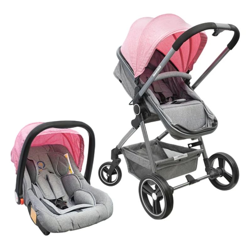 KIDSCOOL - COCHE CUNA CITY TRAVEL ROSA - KIDSCOOL - NB-BS500-RS