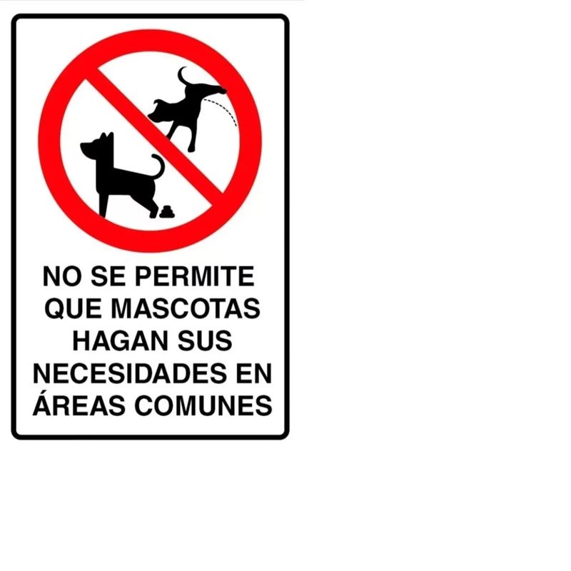 GENERICO - Señalética Trovicel Necesidades Mascotas 30x20cm