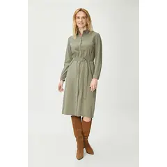 MA GRIFFE - Vestido Largo Avellana Mujer Magriffe