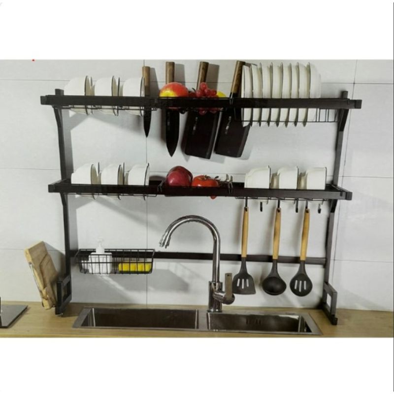 GENERICO - Secador Organizador Escurridor De Plato Loza 85Cm / 3 Niveles
