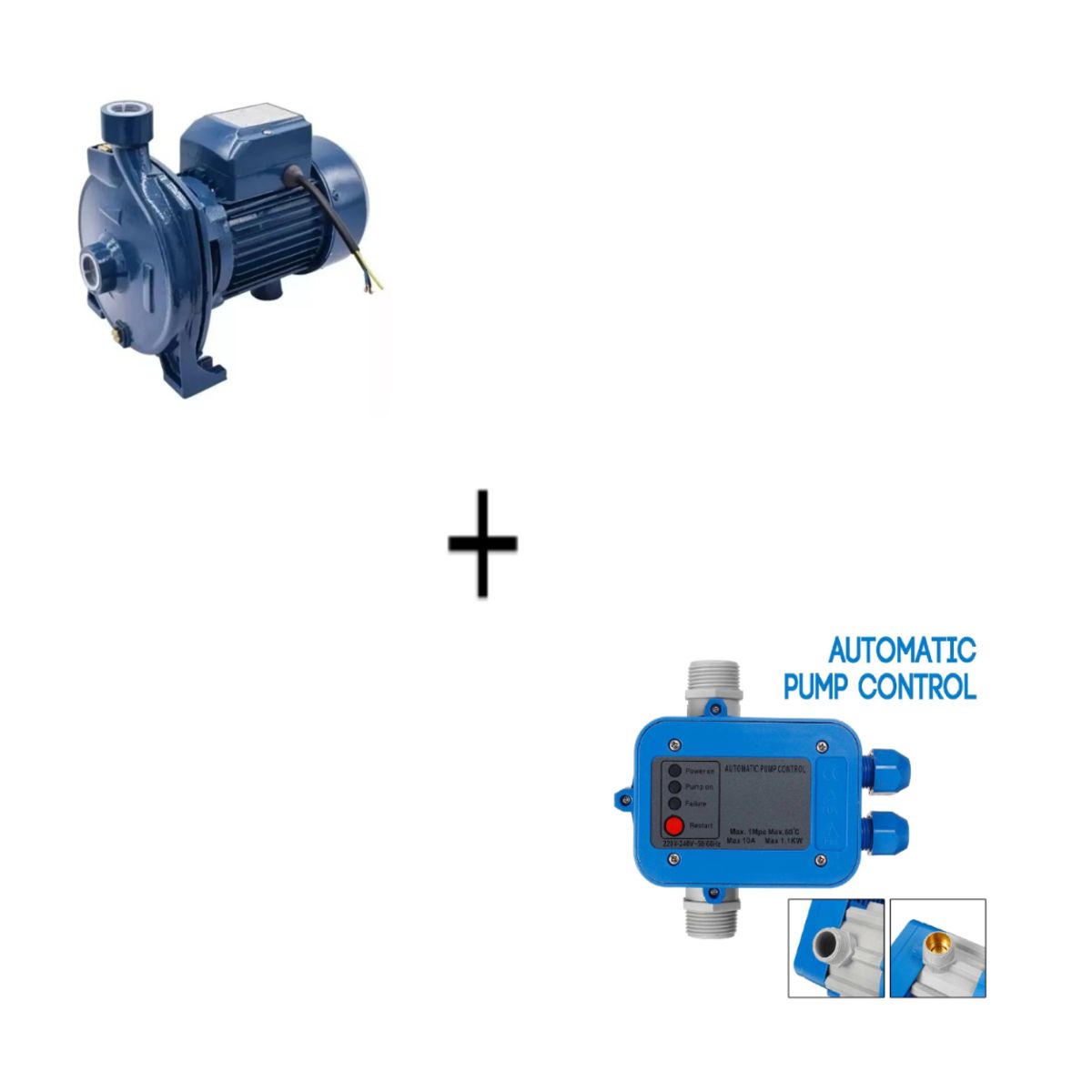 TOYAKI - Kit Bomba De Agua 1 Hp 750w Kpm-158 + Controlador / Todokcl