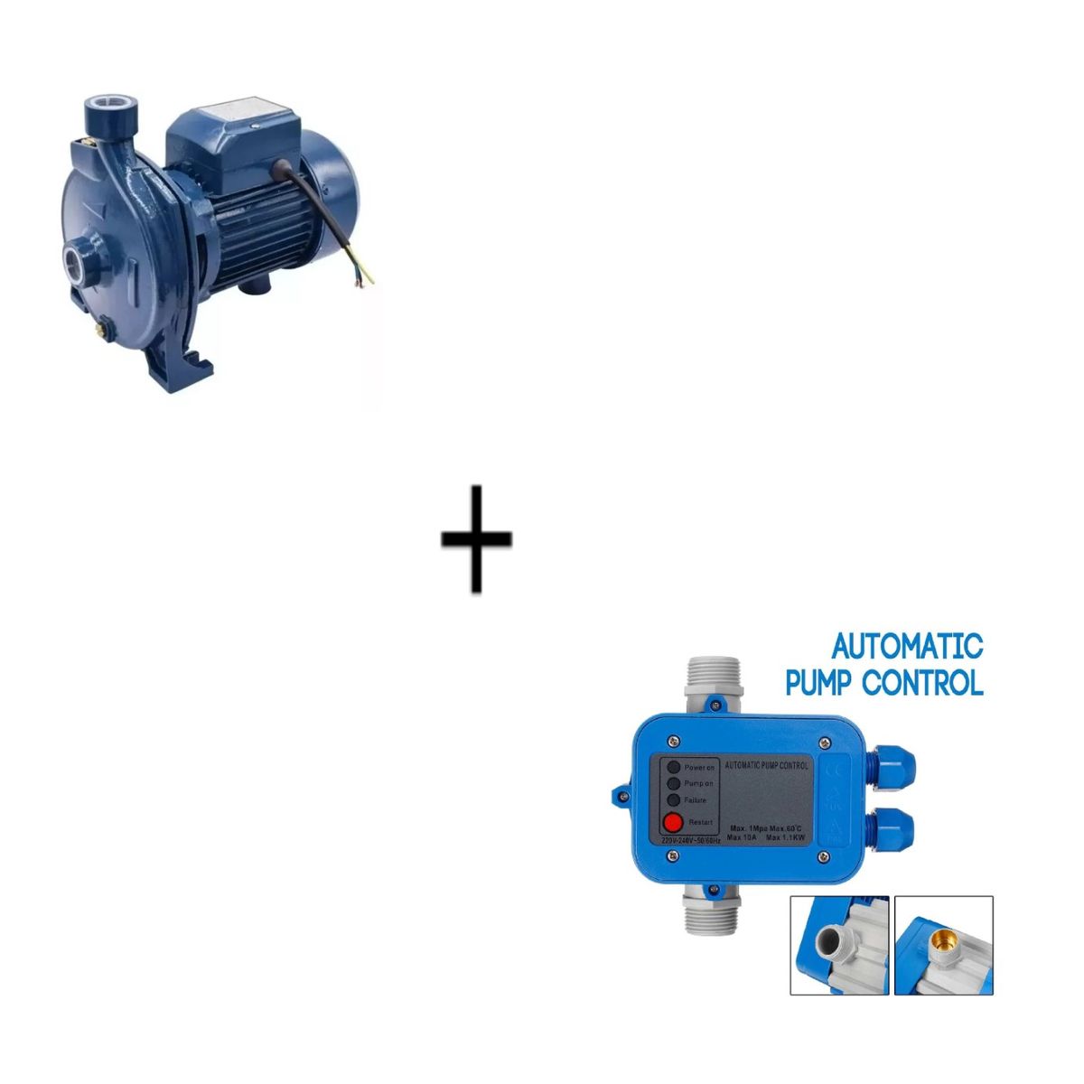 TOYAKI - Kit Bomba De Agua 1 Hp 750w Kpm-158 + Controlador / Todokcl