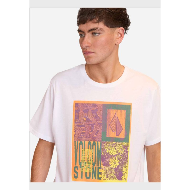 VOLCOM - Polera Manga Corta Quadrant Blanco Hombre Volcom