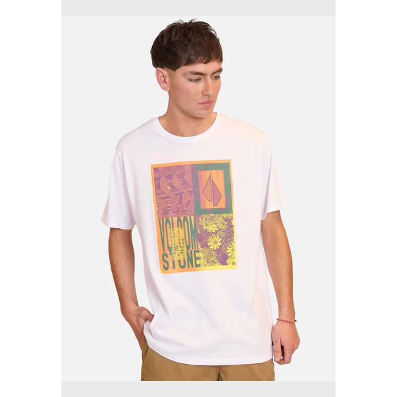 VOLCOM - Polera Manga Corta Quadrant Blanco Hombre Volcom