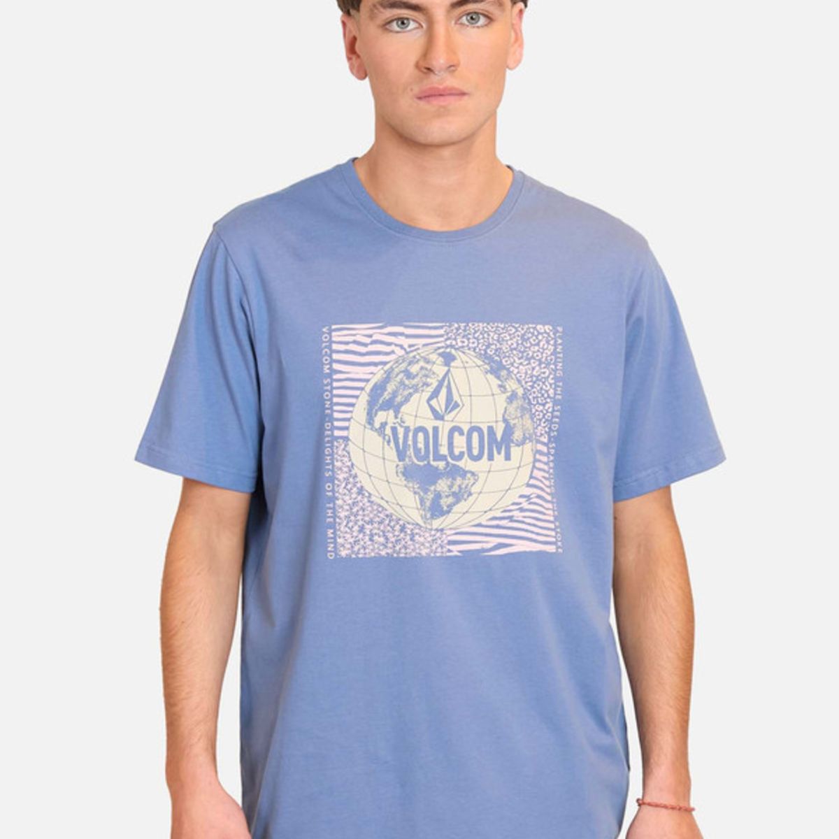 VOLCOM - Polera Manga Corta Earth Trippin Azul Hombre Volcom