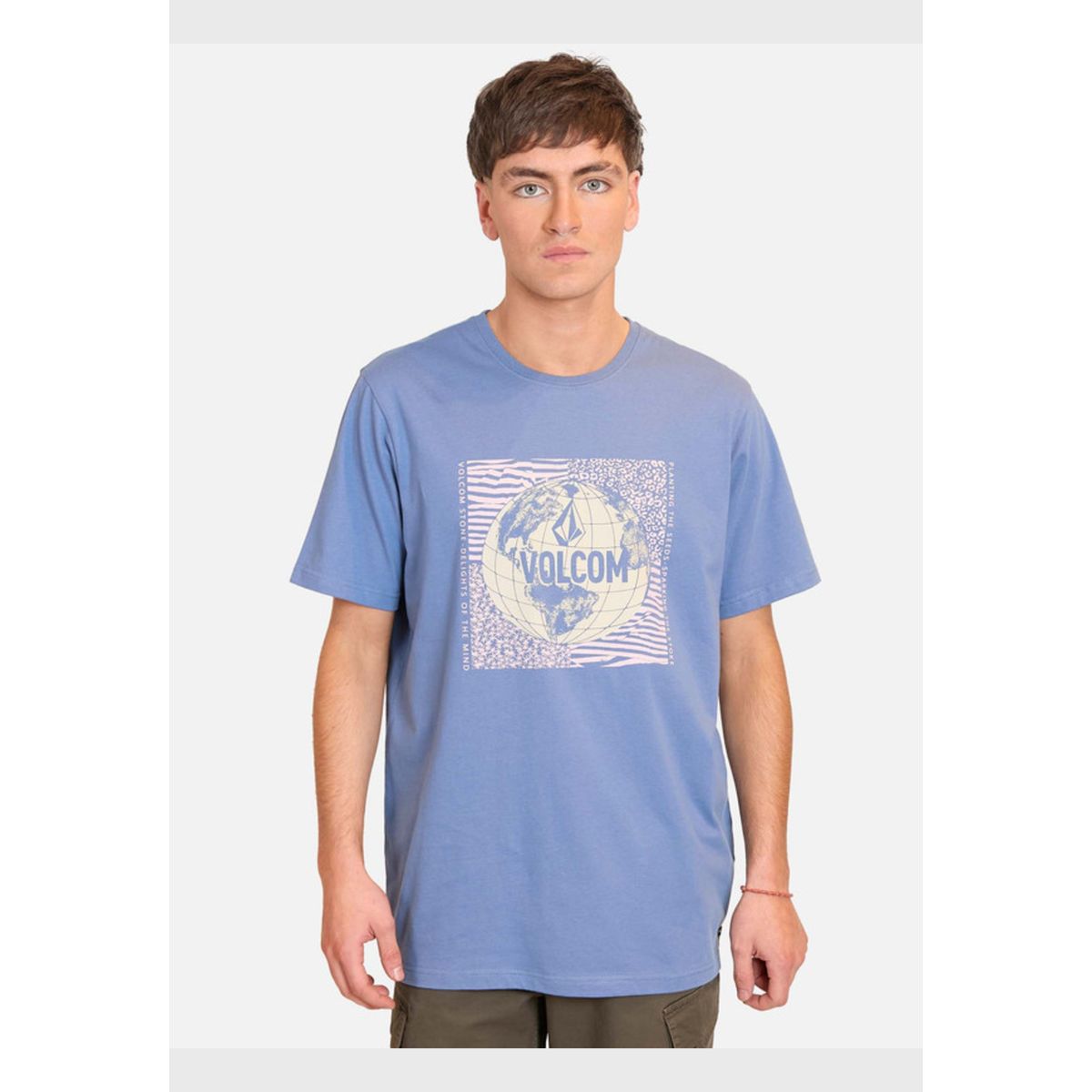 VOLCOM - Polera Manga Corta Earth Trippin Azul Hombre Volcom