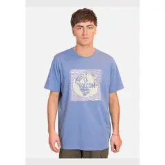 VOLCOM - Polera Manga Corta Earth Trippin Azul Hombre