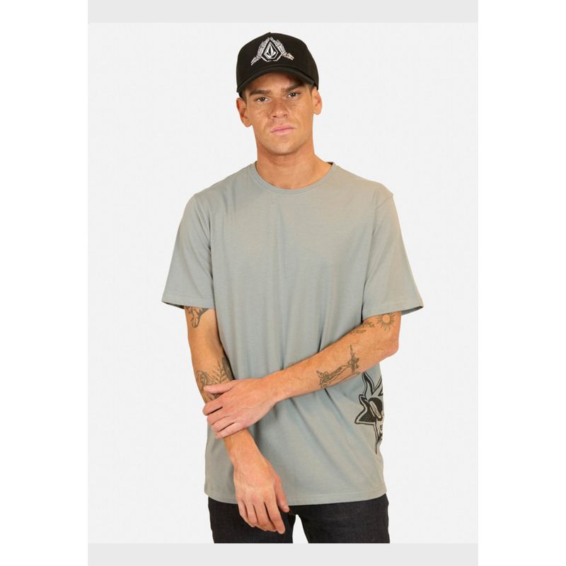 VOLCOM - Polera Manga Corta V Ent Stone Burst Gris Hombre Volcom