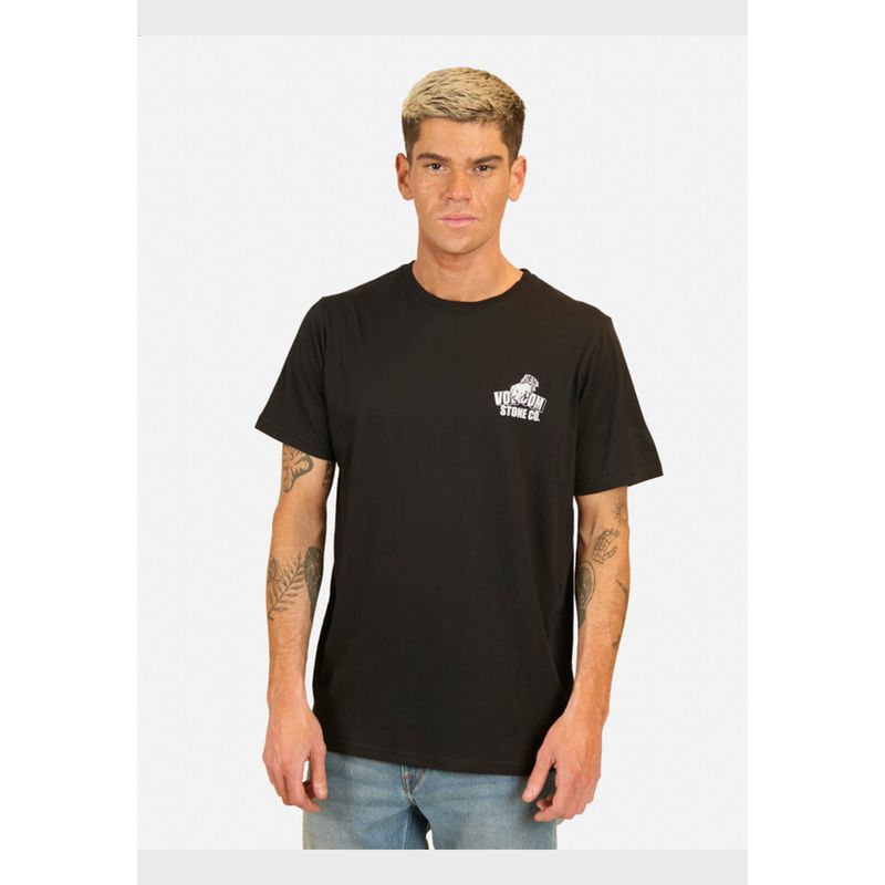 VOLCOM - Polera Manga Corta Stone Force Co Pw Negro Hombre Volcom