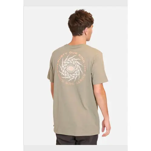 RUSTY - Polera Manga Corta Deep Looks Verde Hombre