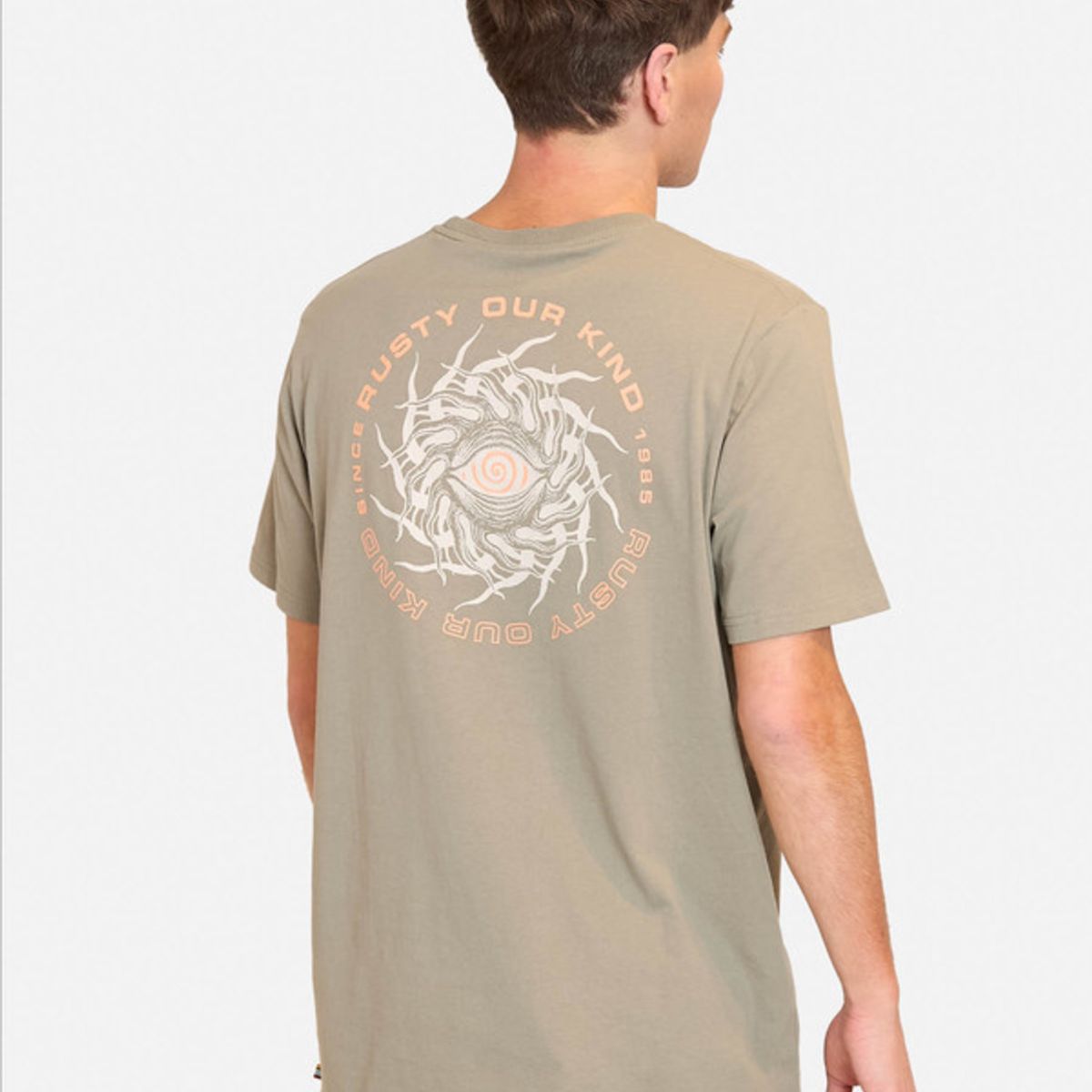 RUSTY - Polera Manga Corta Deep Looks Verde Hombre Rusty