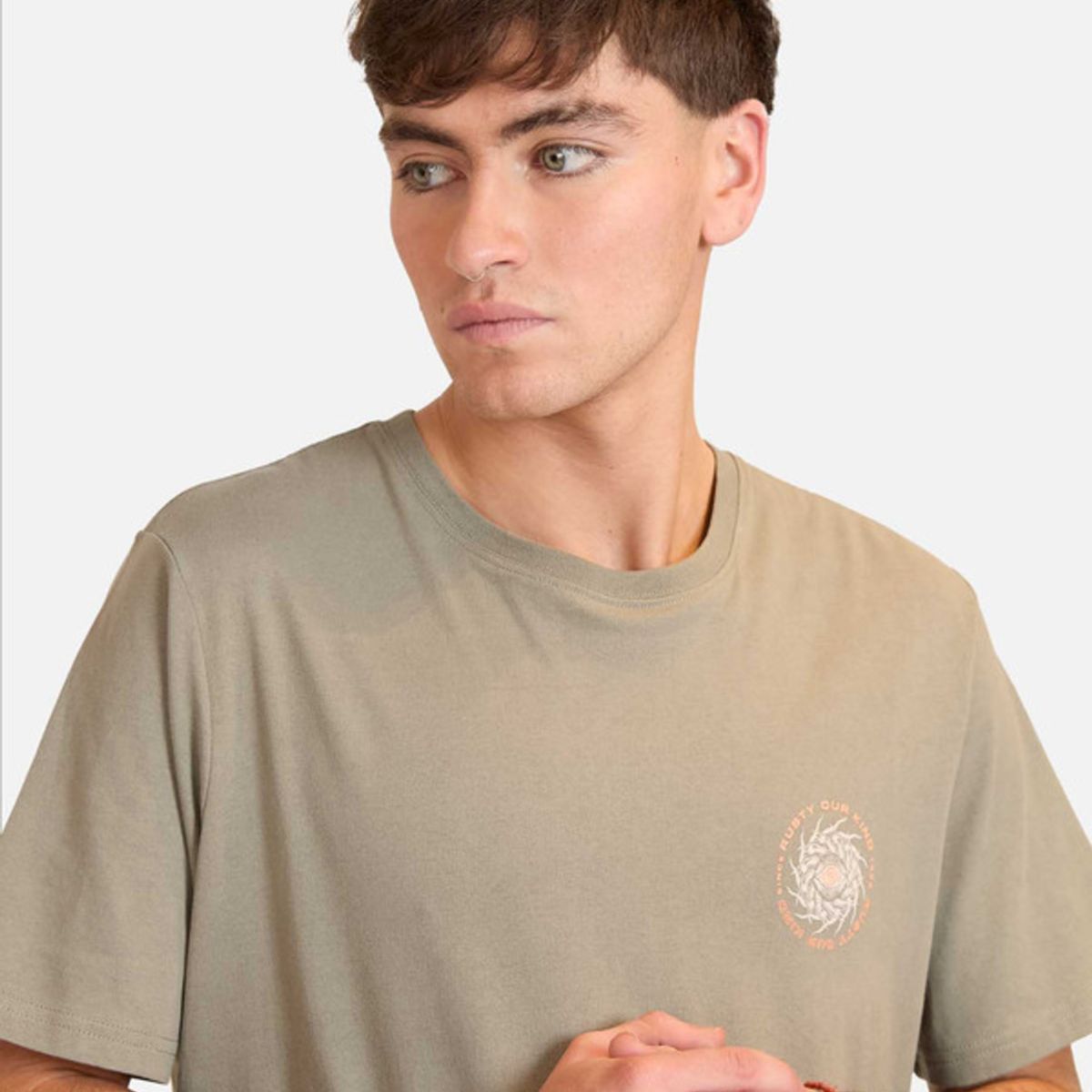 RUSTY - Polera Manga Corta Deep Looks Verde Hombre Rusty