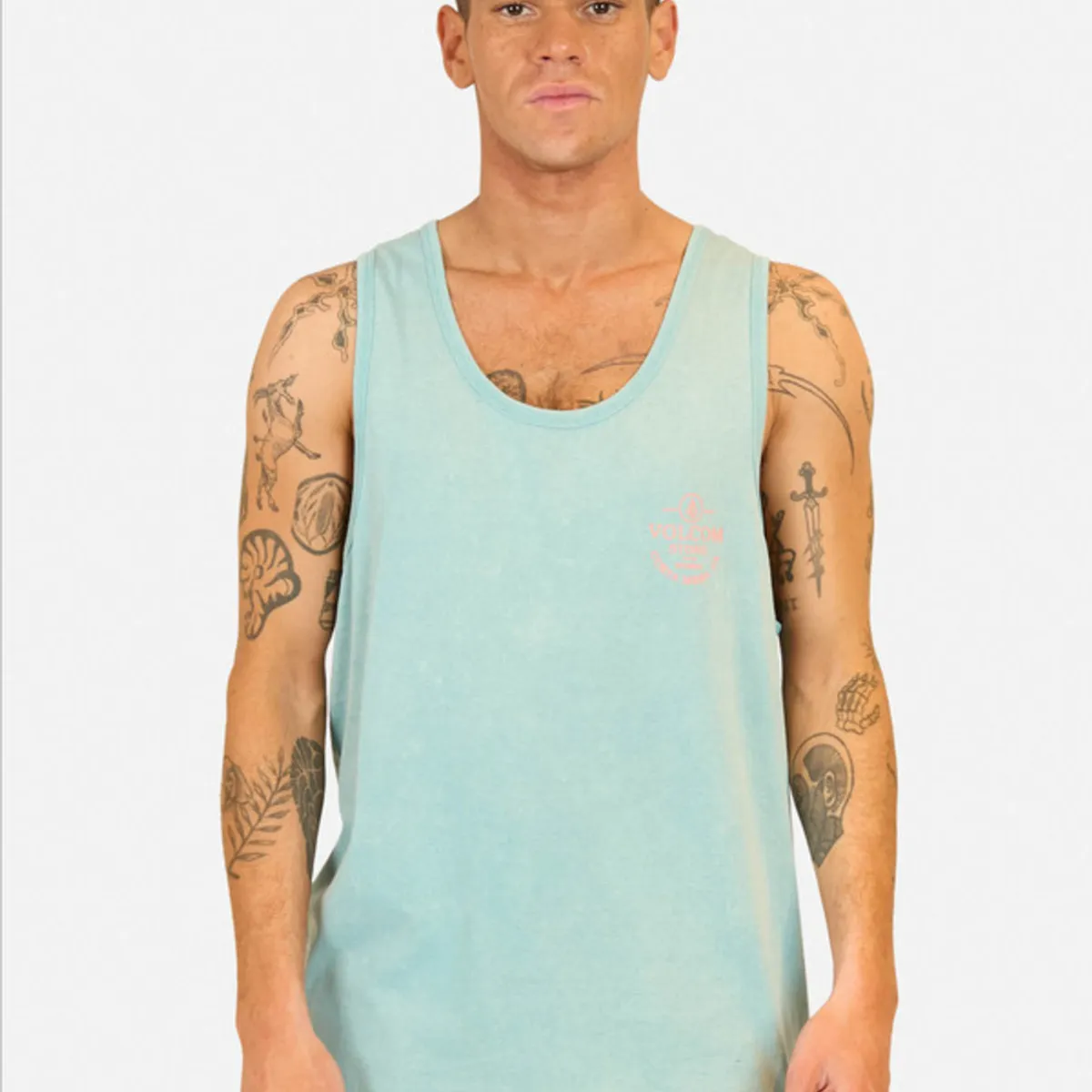 VOLCOM - Polera Anchored Celeste Hombre Volcom