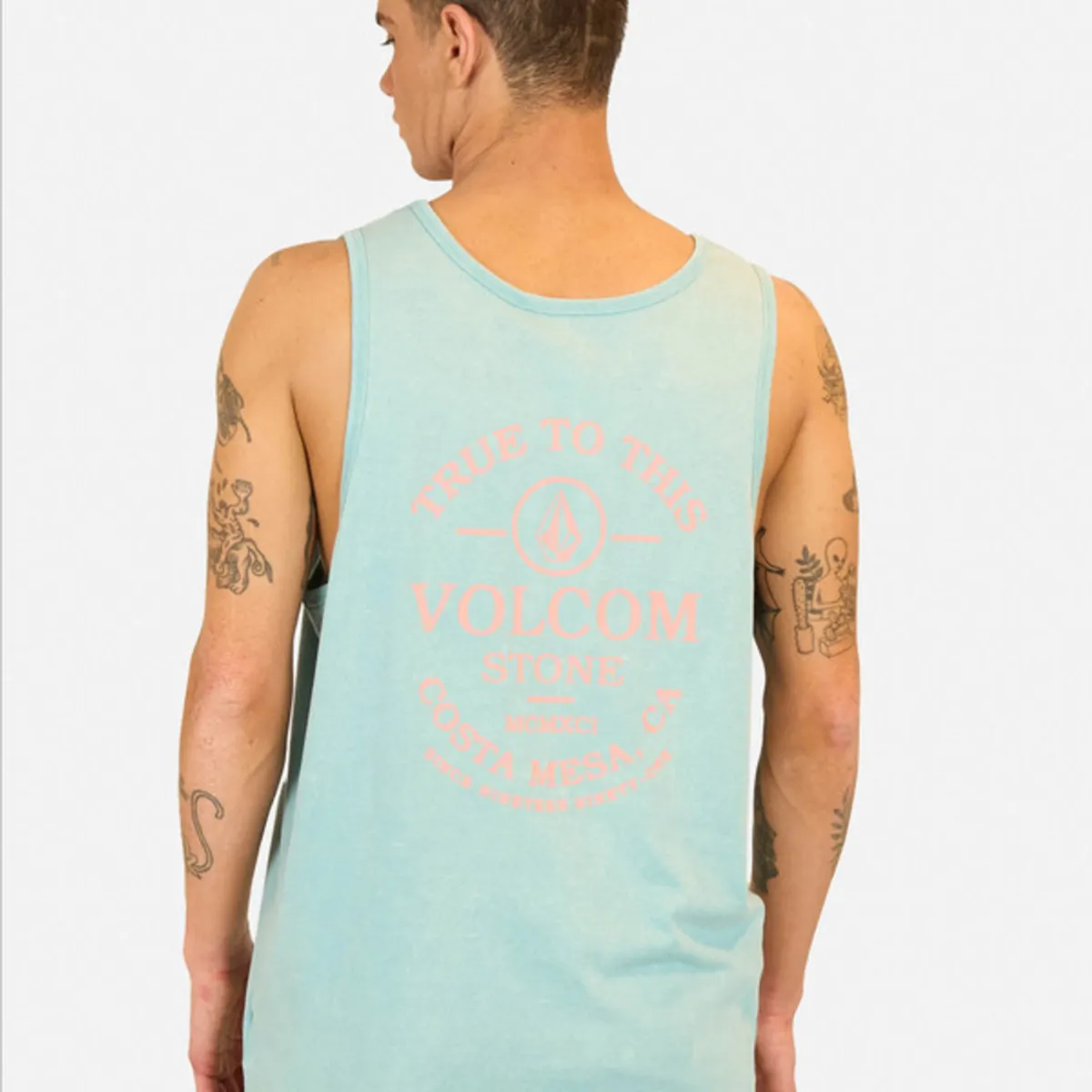 VOLCOM - Polera Anchored Celeste Hombre Volcom