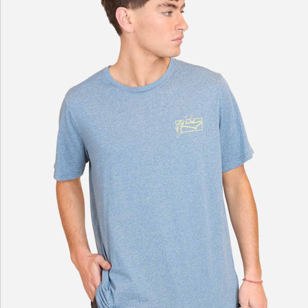 RUSTY - Polera Manga Corta Surfboard Azul Hombre Rusty