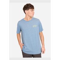 Polera Manga Corta Surfboard Azul Hombre
