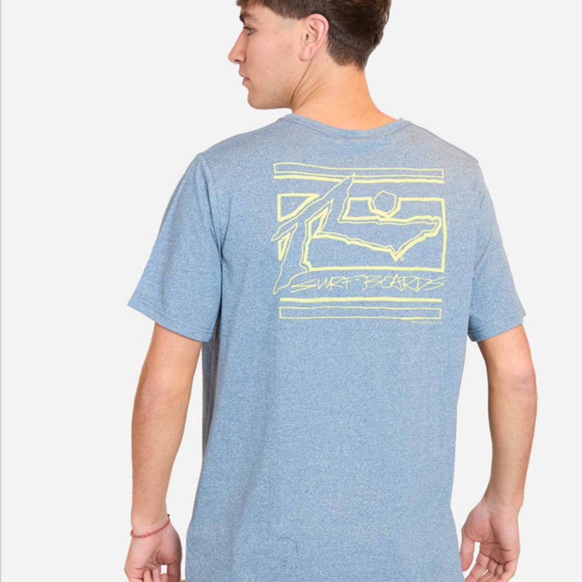 RUSTY - Polera Manga Corta Surfboard Azul Hombre Rusty