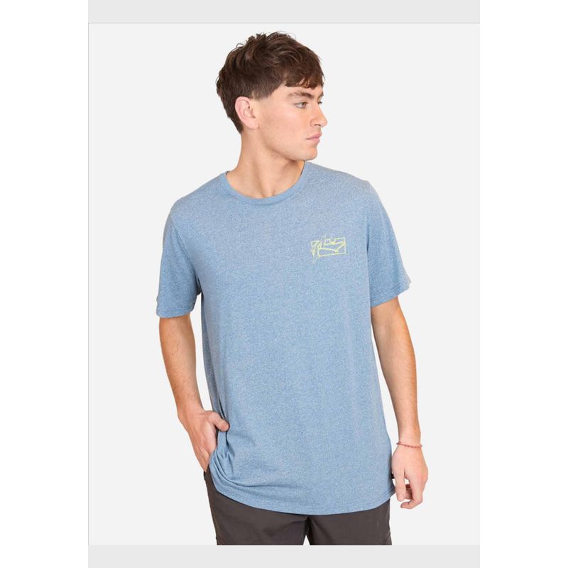 RUSTY - Polera Manga Corta Surfboard Azul Hombre Rusty